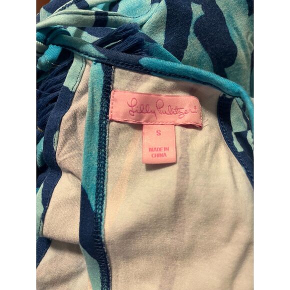 Lilly Pulitzer Levine Maxi Dress Sparkling Blue Get Inky Size Small - Picture 4 of 9